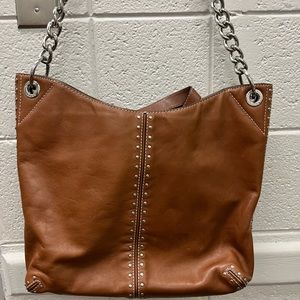 Michael Kors studded hobo cognac